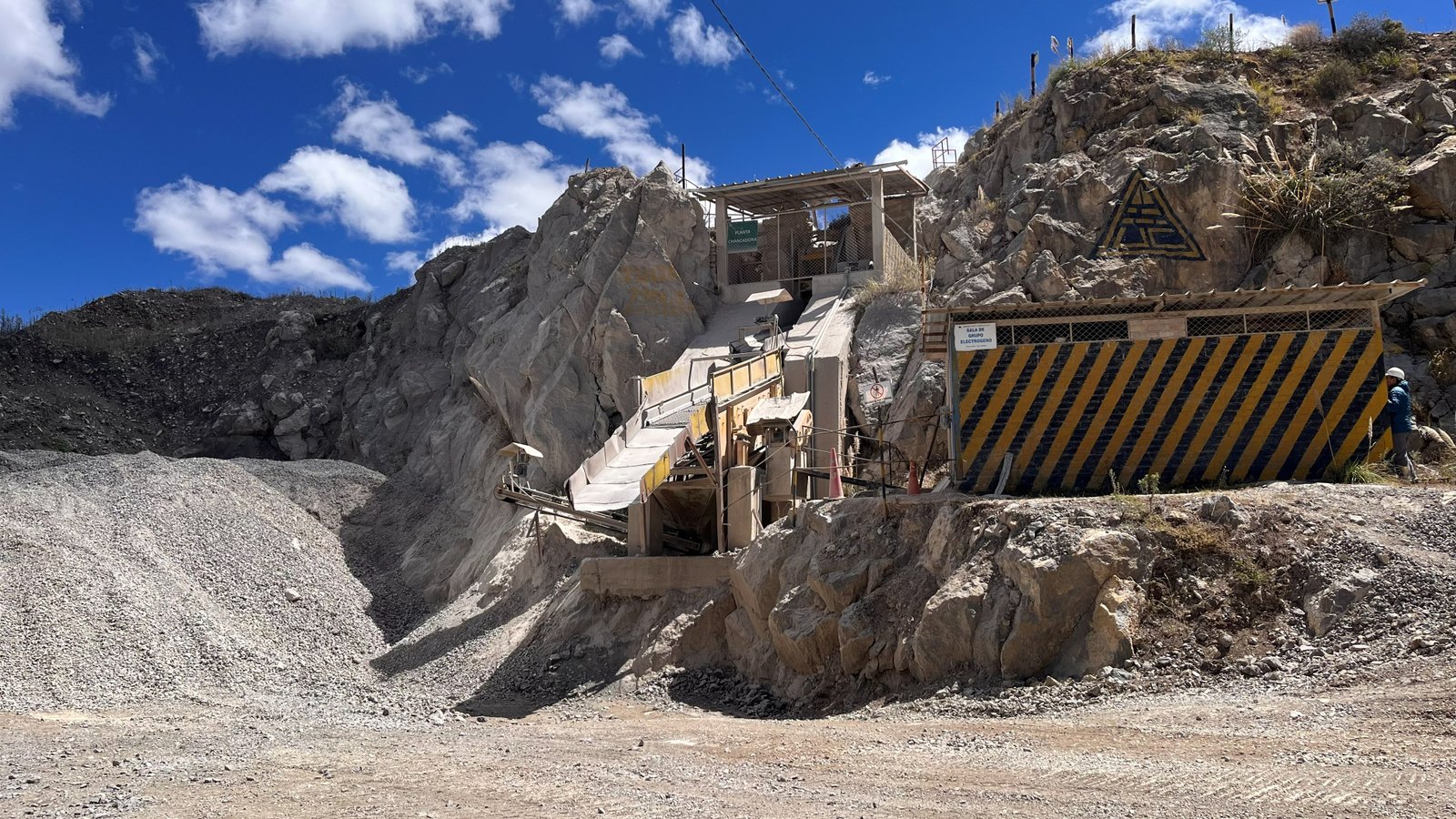 Lechada de cal en planta de producción